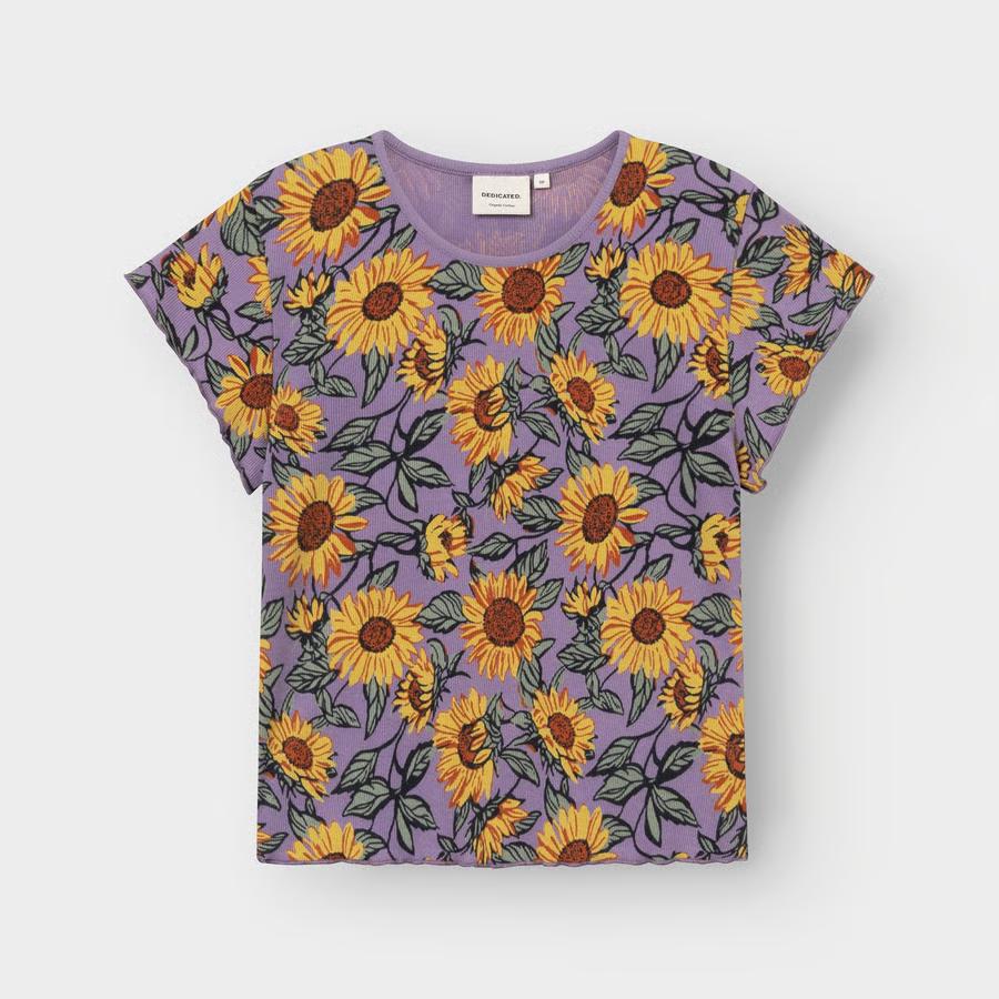 Dedicated Ven Sunflower Haze Purple Rib Top Damen lila